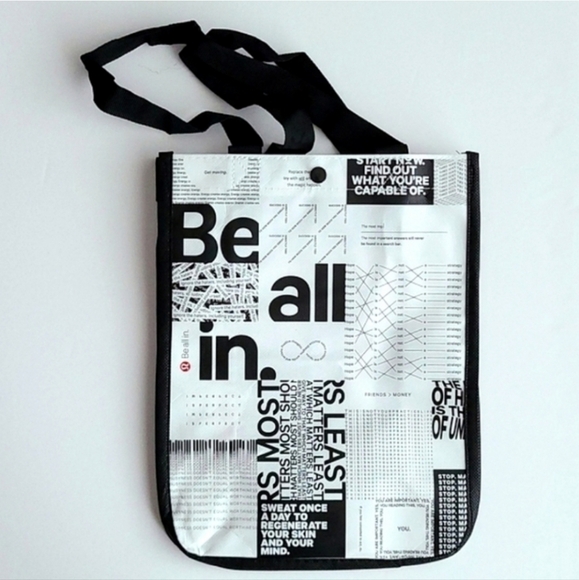 Lululemon 5 Reusable Collectible Carryall Totes White Red Beige Burgundy Olympic - Picture 3 of 16